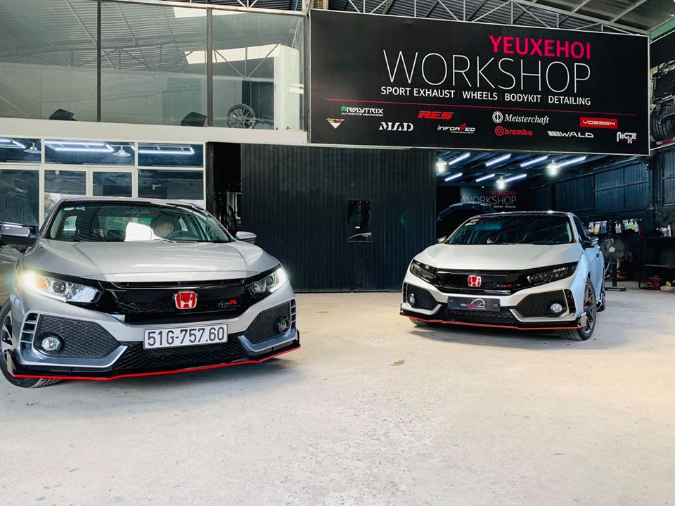 BỘ ĐÔI HONDA CIVIC XÁM ĐỘ BODY TYPE R TẠI YEUXEHOI WORKSHOP