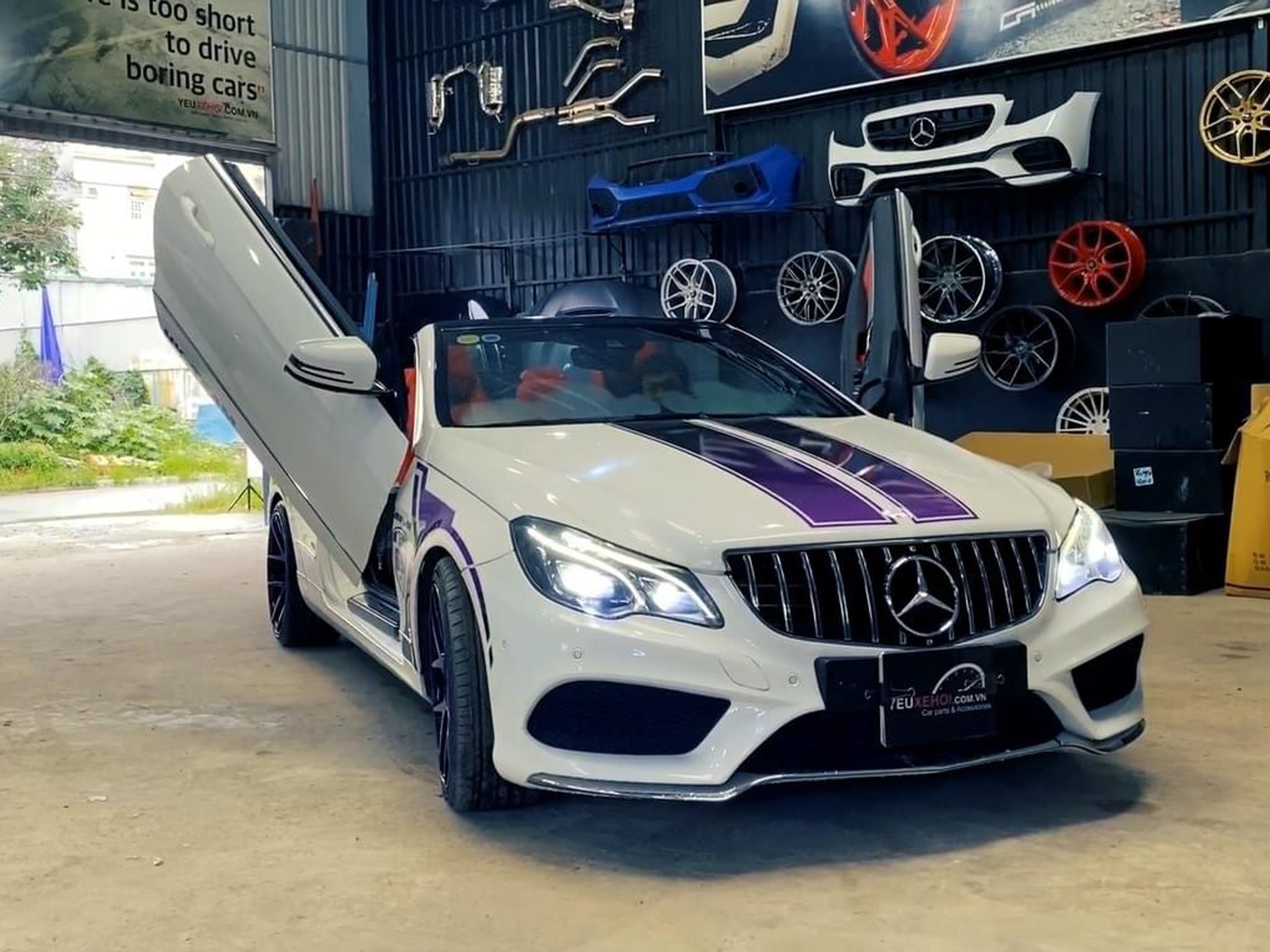 MERCEDES E350 LÊN CỬA CÁNH CHYM QUÁ ĐẸP !